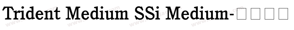 Trident Medium SSi Medium字体转换